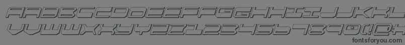 quickgear3dital Font – Black Fonts on Gray Background