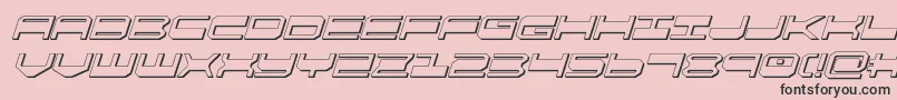 quickgear3dital Font – Black Fonts on Pink Background