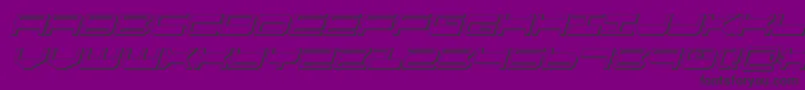 quickgear3dital-Schriftart – Schwarze Schriften auf violettem Hintergrund