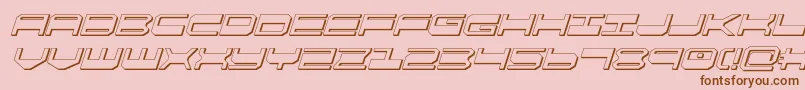 quickgear3dital Font – Brown Fonts on Pink Background