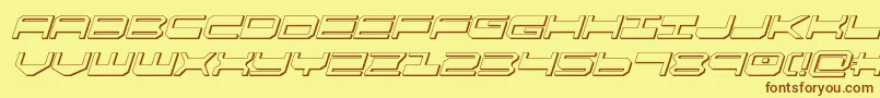 quickgear3dital Font – Brown Fonts on Yellow Background