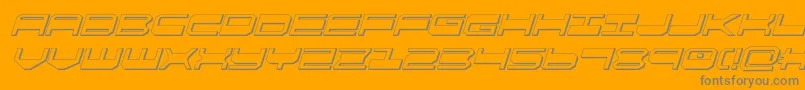 quickgear3dital Font – Gray Fonts on Orange Background