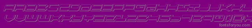 quickgear3dital-Schriftart – Graue Schriften auf violettem Hintergrund