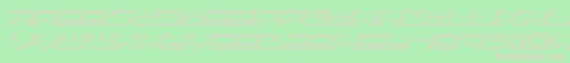 quickgear3dital Font – Pink Fonts on Green Background