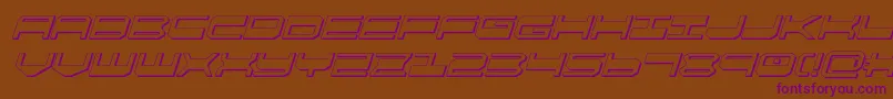 quickgear3dital Font – Purple Fonts on Brown Background