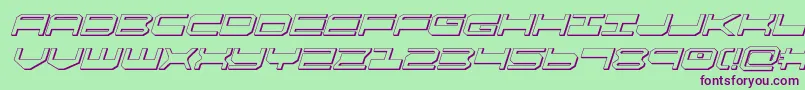 quickgear3dital Font – Purple Fonts on Green Background