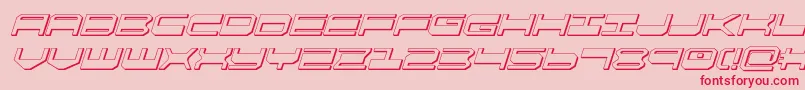 quickgear3dital Font – Red Fonts on Pink Background