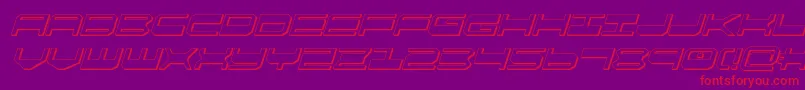 quickgear3dital Font – Red Fonts on Purple Background