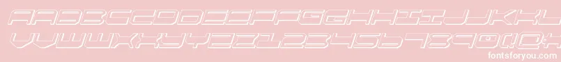 quickgear3dital-Schriftart – Weiße Schriften auf rosa Hintergrund