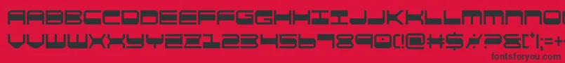 quickgearcond Font – Black Fonts on Red Background