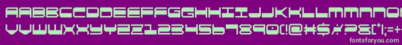 quickgearcond Font – Green Fonts on Purple Background