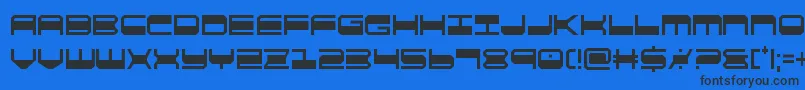 quickgearcond Font – Black Fonts on Blue Background