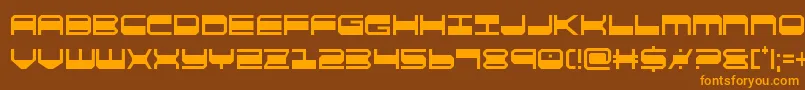 quickgearcond Font – Orange Fonts on Brown Background