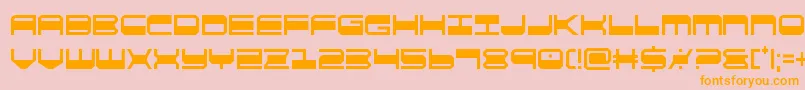 quickgearcond Font – Orange Fonts on Pink Background