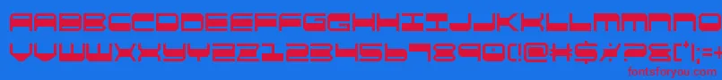 quickgearcond Font – Red Fonts on Blue Background