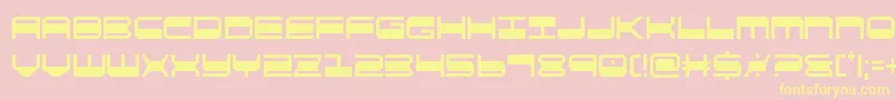 quickgearcond Font – Yellow Fonts on Pink Background