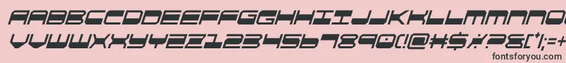 quickgearcondital Font – Black Fonts on Pink Background