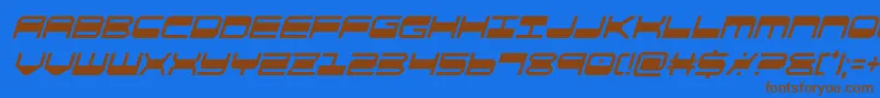 Шрифт quickgearcondital – коричневые шрифты на синем фоне
