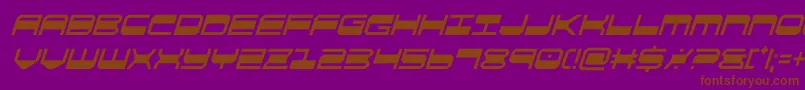 quickgearcondital-fontti – ruskeat fontit violetilla taustalla