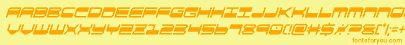 Шрифт quickgearcondital – оранжевые шрифты на жёлтом фоне