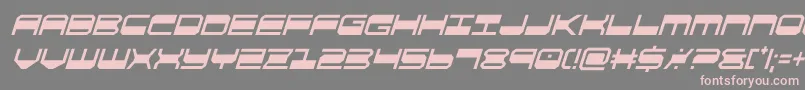 フォントquickgearcondital – 灰色の背景にピンクのフォント