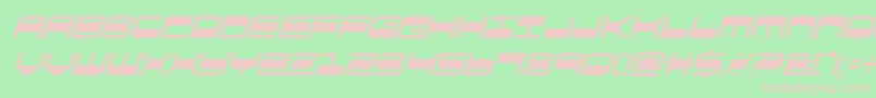 quickgearcondital Font – Pink Fonts on Green Background