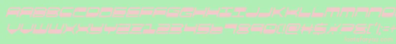 quickgearcondital Font – Pink Fonts on Green Background