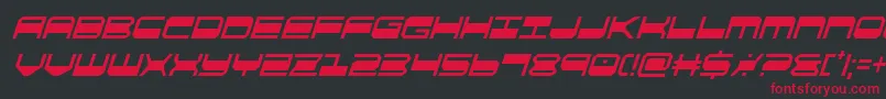 Шрифт quickgearcondital – красные шрифты на чёрном фоне