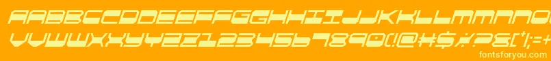 Шрифт quickgearcondital – жёлтые шрифты на оранжевом фоне