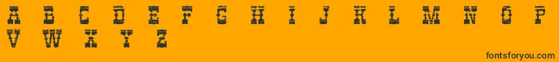 PerdidoDemo Font – Black Fonts on Orange Background