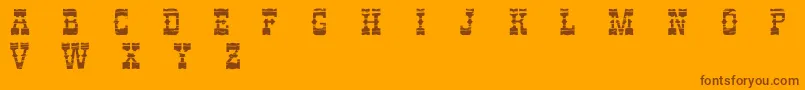 PerdidoDemo Font – Brown Fonts on Orange Background