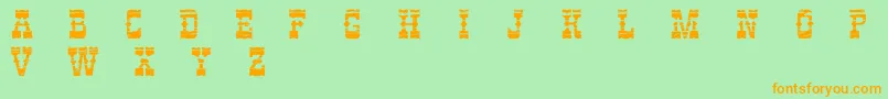 PerdidoDemo Font – Orange Fonts on Green Background