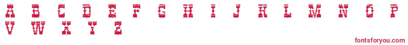 フォントPerdidoDemo – 白い背景に赤い文字