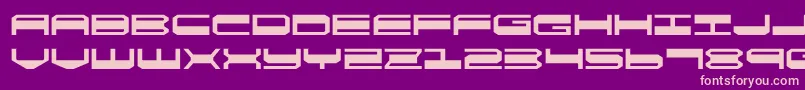 フォントquickgearexpand – 紫の背景にピンクのフォント