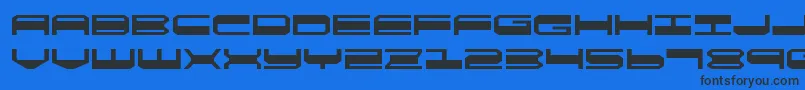 Шрифт quickgearexpand – чёрные шрифты на синем фоне