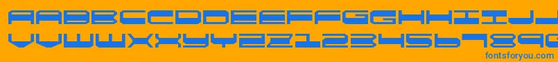 Шрифт quickgearexpand – синие шрифты на оранжевом фоне