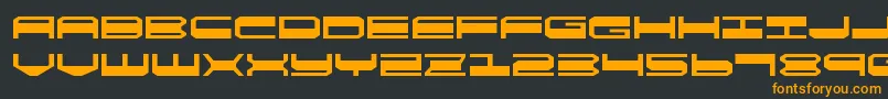 quickgearexpand Font – Orange Fonts on Black Background