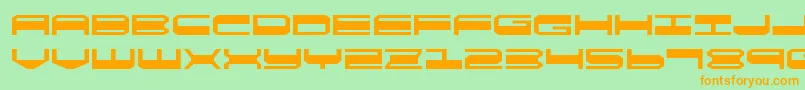 quickgearexpand Font – Orange Fonts on Green Background