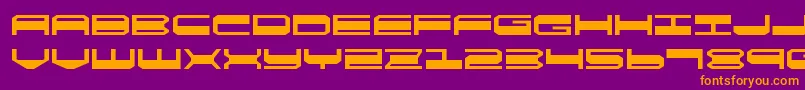 フォントquickgearexpand – 紫色の背景にオレンジのフォント