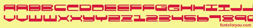 Шрифт quickgearexpand – красные шрифты на жёлтом фоне
