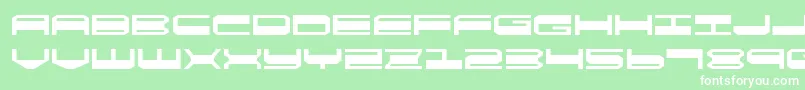Шрифт quickgearexpand – белые шрифты на зелёном фоне
