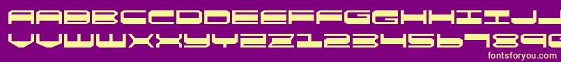 quickgearexpand Font – Yellow Fonts on Purple Background