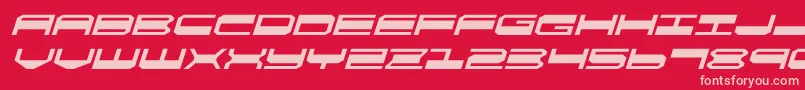 quickgearexpandital Font – Pink Fonts on Red Background