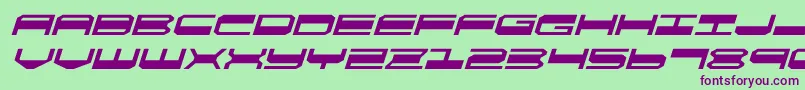 quickgearexpandital-Schriftart – Violette Schriften auf grünem Hintergrund