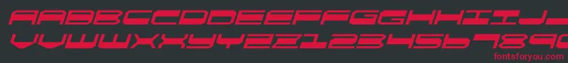 quickgearexpandital Font – Red Fonts on Black Background