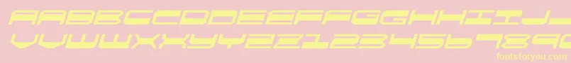 quickgearexpandital Font – Yellow Fonts on Pink Background