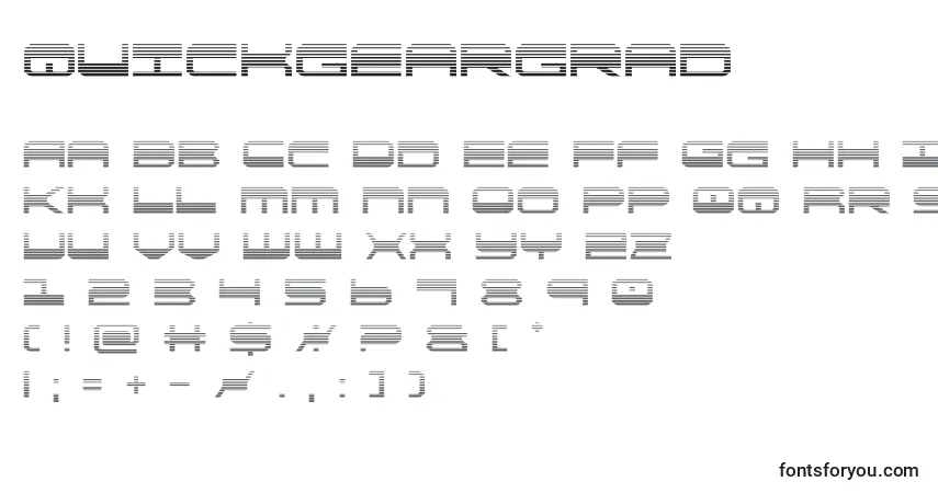 Quickgeargradフォント–アルファベット、数字、特殊文字