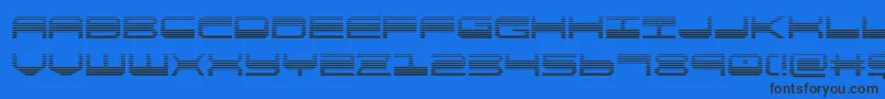 Шрифт quickgeargrad – чёрные шрифты на синем фоне