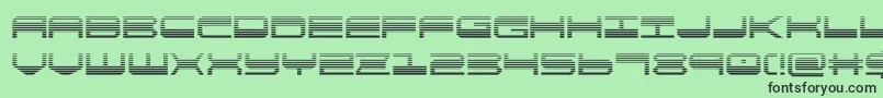 quickgeargrad-fontti – mustat fontit vihreällä taustalla