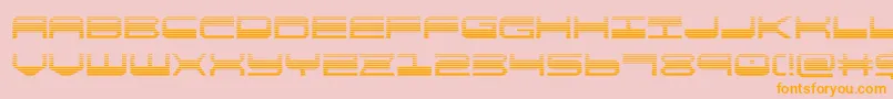 quickgeargrad-fontti – oranssit fontit vaaleanpunaisella taustalla